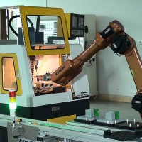 柔性制造智慧工厂机器人上下料数控铣床实训系统
