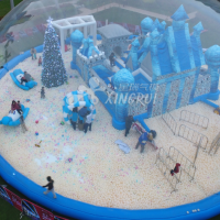 商城主题乐园 充气冰雪奇缘 透明淘气堡百万海洋球儿童主题乐园