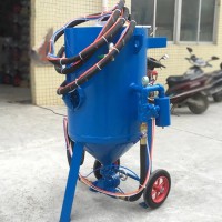 珠海手动喷砂机 移动式货车除锈开放式户外加压喷砂罐