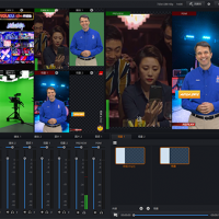 新维讯竖屏直播一体机-强大的可视化编辑-无轨虚拟演播室