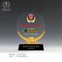 110中国警察节纪念品 警察荣誉牌 长城卫士奖牌批发