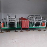 母猪分娩产床定位栏保育床漏粪板双面食槽生产销售