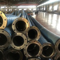 厂家生产大口径钢丝骨架吸排胶管工程用带法兰疏浚胶管