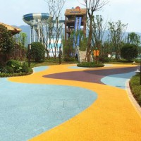 自贡市彩色透水混凝土 压模地坪材料