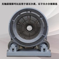 豫鼎移动式筛砂机|双层圆筒无轴滚筒筛石机|泥石分离无轴滚筒筛