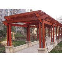 山西防腐木古建长廊生产厂家-沧州泰昌环保设备订制防腐木平台