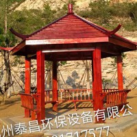 云南防腐木凉亭定做厂家~沧州泰昌环保设备订制防腐木廊架