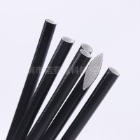 现货内纤外胶套管 黑色硅树脂玻璃纤维管 4kv玻纤套管