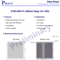 PW255nm深紫外UVC芯片80mW