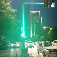 网红发光灯杆灯带 灯杆发光灯带信号灯