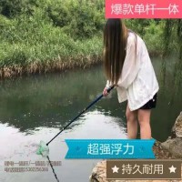 锂电池抄网杆打渔网兜3.8米钓鱼助力竿智能一体杆