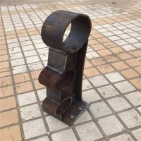防撞铸铁牛角支撑架 河道护栏栏杆立柱 高架桥防撞栏支架