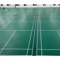 湖北武汉体育馆羽毛球场地PVC运动地板 专业运动弹性地板