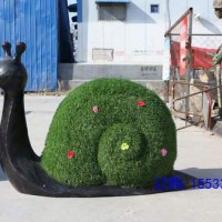 户外园林景观雕塑小品仿真动物摆件绿植草皮绿雕蜗牛幼儿园装饰品