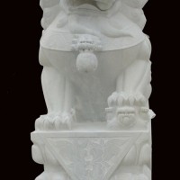 石狮子一对看门户外礼品庭院摆件门口家用天然石雕汉白玉狮子雕塑