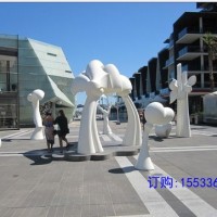大型不锈钢雕塑定制城市园林金属品校园户外广场抽象创意异型摆件