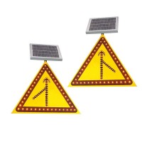 潍坊三角形交通标志牌 太阳能合流标志牌 主动发光标志牌报价