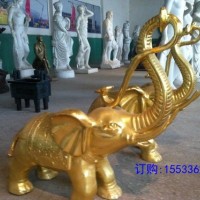 纯铜大象摆件铜象客厅过道电视柜摆件雕塑吸水玄关装饰