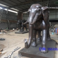 大型铸铜大象雕塑纯铜动物雕塑公司酒店商场门前工艺品摆件定制