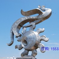 铸铜凤凰雕塑纯铜抽象创意中国神话神兽动物凤鸟丹鸟广场公园景观
