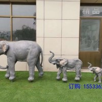 户外景区大型招财仿真大象玻璃钢雕塑公园林草坪酒店动物模型摆件