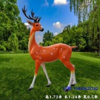 玻璃钢大型动物雕塑仿真梅花鹿摆件户外园林景观装饰花园庭院小品