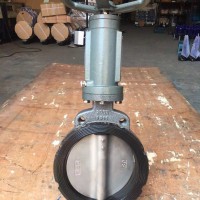 跃正船用螺旋式衬四氟半凸耳蝶阀GB/T3036-94