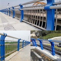 景观桥梁护栏定制 不锈钢复合管护栏 河道隔离栏杆厂家