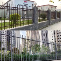 锌钢小区防护栏 别墅厂房隔离栅栏围墙防爬栏杆定制
