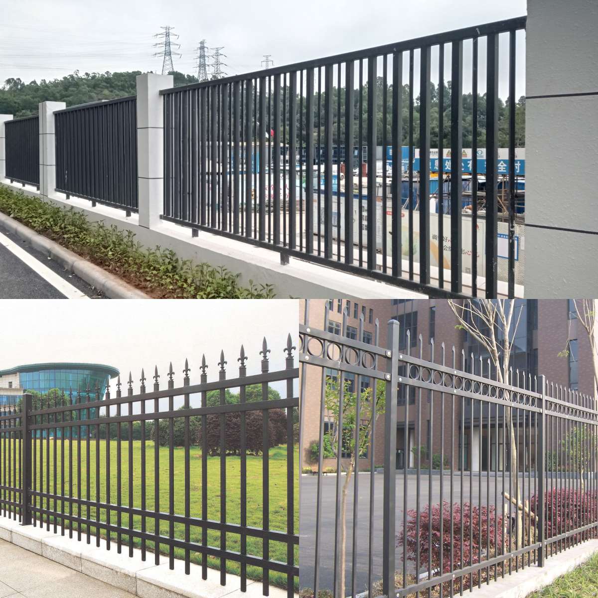 小区学校铁艺围墙栏杆按图定制生产 产业园厂房外墙防爬护栏