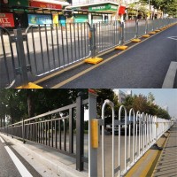 路中间车道分流栏杆 路中央防护栏 马路机非隔离护栏栏杆定制