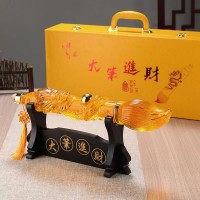 河间华企吹制玻璃工艺酒瓶大毛笔酒瓶异形玻璃艺术酒瓶高档玻璃瓶