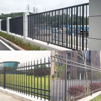 商品房住宅区外墙防爬隔离护栏 别墅小区围墙栅栏防爬铁艺栏杆