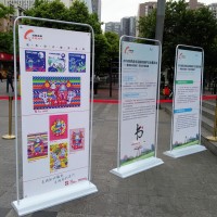 供应西安易拉宝,门型展架印刷80x180展示牌,海报展架定做