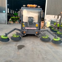 环保纯电动四轮挂桶7刷扫地车纯电动挂桶道路7刷扫路车厂家价格