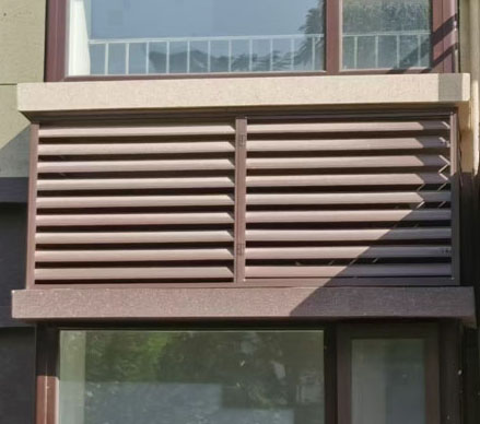 外墙遮雨遮阳单层百叶格栅生产厂家，空调防护罩
