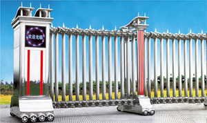 机场车站电动伸缩门河北沧州任丘生产厂家