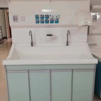 高分子二人位洗手池 医院用感应式实验室刷手池