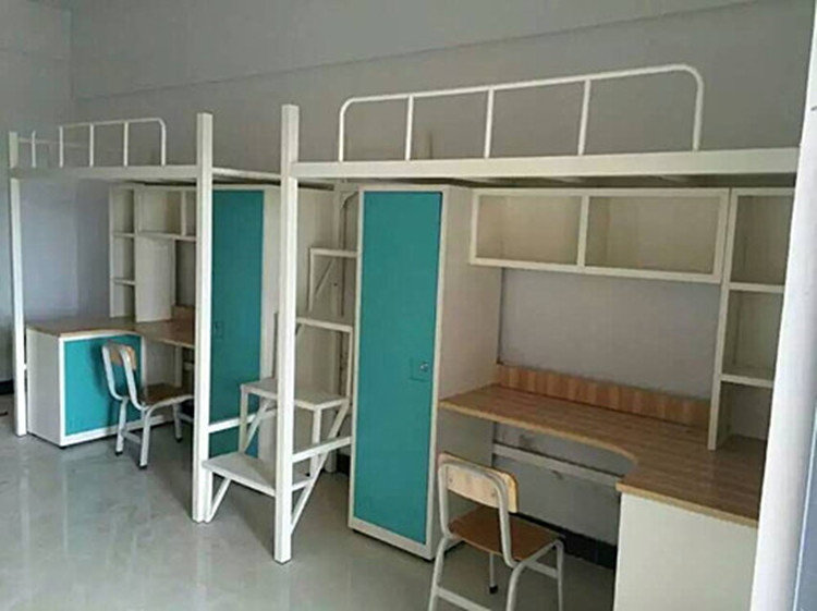 两连体上床下桌组合床 使用方便稳固扎实