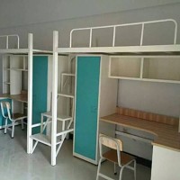 两连体上床下桌组合床 使用方便稳固扎实