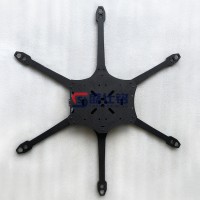 碳纤维无人机机架配件 一体成型六轴机臂 轻量化高强度碳板